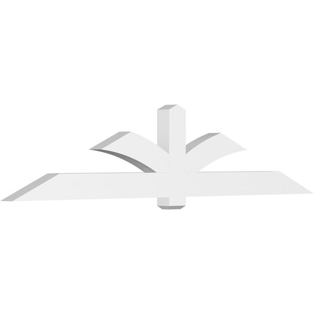 Ekena Millwork Redmond Architectural Grade PVC Gable Bracket, 108"W x 22 1/2"H x 4"D x 6"F, 5/12 Pitch GBP108X23X0406RED00